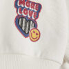 Mini Girls Cream Badged Sweatshirt Set