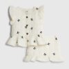 Mini Girls Cream Bow Gilet And Skirt Set