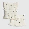 Mini Girls Cream Bow Gilet And Skirt Set