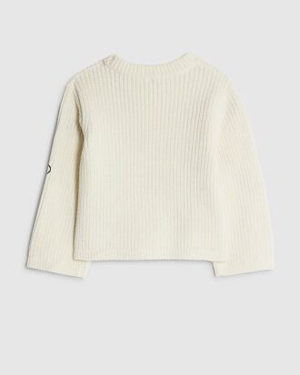 Mini Girls Cream Ladybird Lips Jumper
