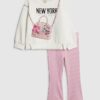 Mini Girls Cream York Bag Sweatshirt Set