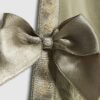 Mini Girls Khaki Satin Bow T-Shirt Set