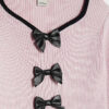 Mini Girls Pink Bow Trousers Set
