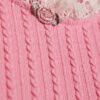 Mini Girls Pink Cable Knitted T-Shirt Set