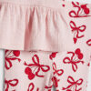 Mini Girls Pink Cherry Bow Leggings Set