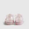 Mini Girls Pink Glitter Bow Jelly Sandals