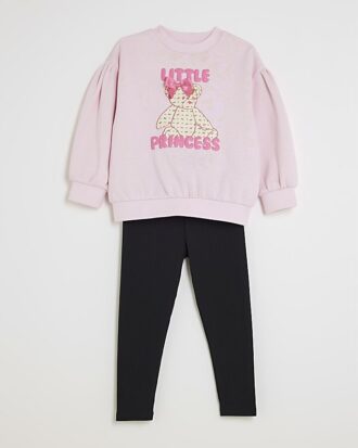Mini Girls Pink Little Princess Bear Set