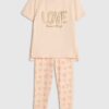 Mini Girls Pink Love T-Shirt Set