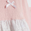 Mini Girls Pink Pointelle 3D Bow Top Set