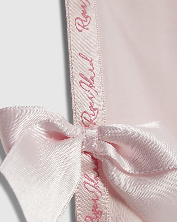 Mini Girls Pink RI Bow T-Shirt Set