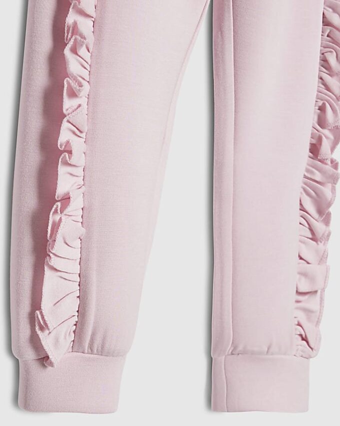Mini Girls Pink RI Frill Sweatshirt Set