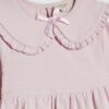 Mini Girls Pink Rib Collar Peplum Top Set