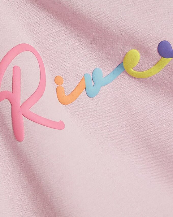 Mini Girls Pink River T-Shirt Set