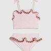 Mini Girls Pink Strawberry Tankini Set