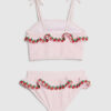 Mini Girls Pink Strawberry Tankini Set