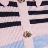 Mini Girls Pink Stripe Polo Shirt Set