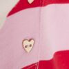 Mini Girls Pink Stripe Polo Shirt Set