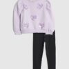 Mini Girls Purple 3D Bow Sweatshirt