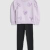 Mini Girls Purple 3D Bow Sweatshirt