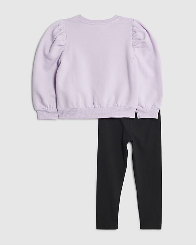 Mini Girls Purple 3D Bow Sweatshirt