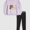 Mini Girls Purple Babyccino Jumper Set