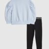 Mini Girls Purple Bow Sweatshirt Set