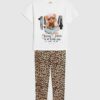 Mini Girls White 1994 Bear T-Shirt Set