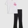 Mini Girls White Iconic Vibes T-Shirt Set