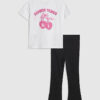 Mini Girls White Iconic Vibes T-Shirt Set