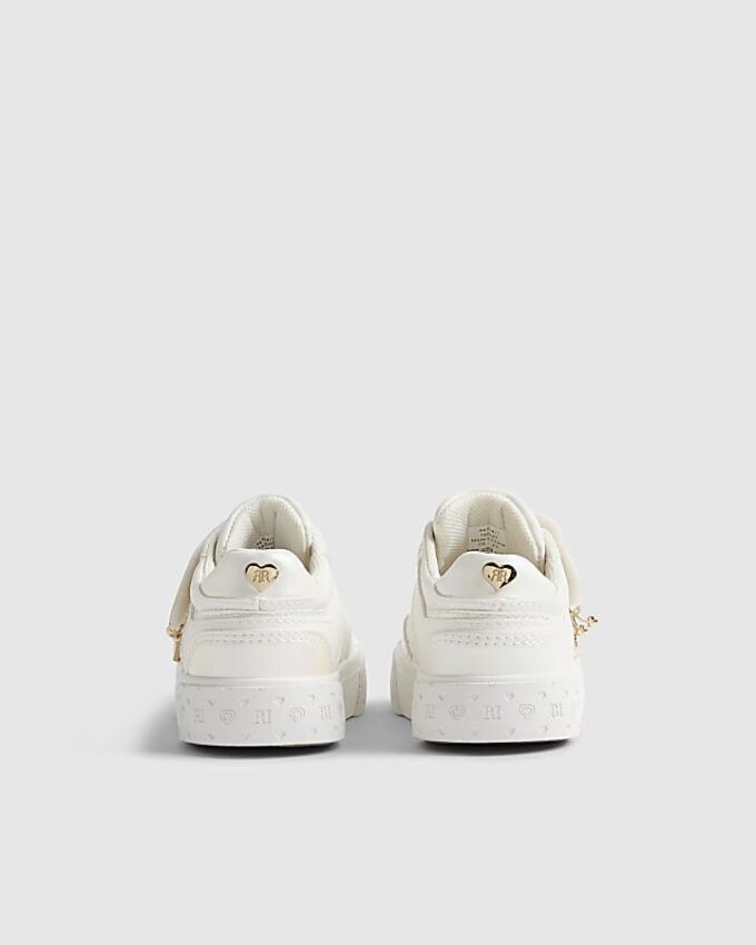 Mini Girls White Monogram Trainers