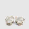 Mini Girls White Snake Bow Espadrille Sandals