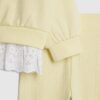 Mini Girls Yellow Broderie Hem Sweatshirt Set
