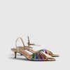 Multi Colour Caged Court Heels