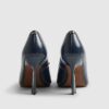 Navy Bow Court Heels