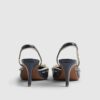 Navy Bow Slingback Court Heels