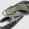 Navy Bow Slingback Court Heels