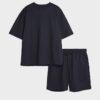 Navy Boxy Fit T-Shirt And Shorts Set
