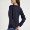 Navy Knitted Long Sleeve Structured Cardigan