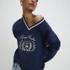 Navy Long Sleeve Heritage Crest Sweatshirt