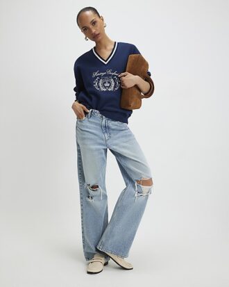 Navy Long Sleeve Heritage Crest Sweatshirt