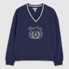 Navy Long Sleeve Heritage Crest Sweatshirt