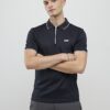 Navy Muscle Fit Les Amis Stripe Polo Shirt