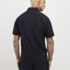 Navy Muscle Fit Textured Polo Shirt