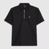 Navy Muscle Fit Textured Polo Shirt