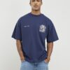 Navy Oversized Fit Members Club Crest T-Shirt