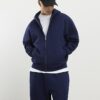 Navy Oversized Fit Zip Through Hoodie