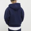 Navy Oversized Fit Zip Through Hoodie