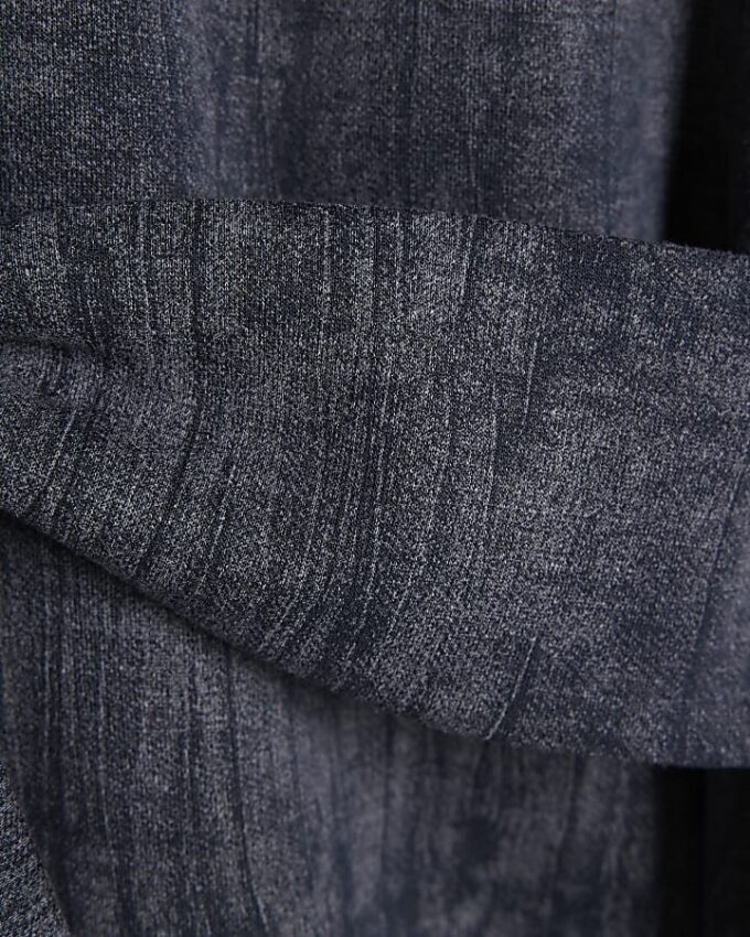 Navy Premium Crinkle Effect Tie Front Top