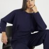 Navy Premium Long Sleeve Batwing Sweatshirt