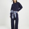 Navy Premium Long Sleeve Batwing Sweatshirt
